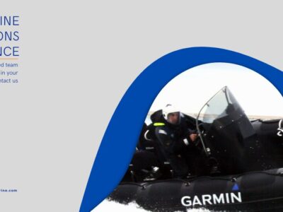 Leafield Marine product applications defense header banner. featuring a military RIB